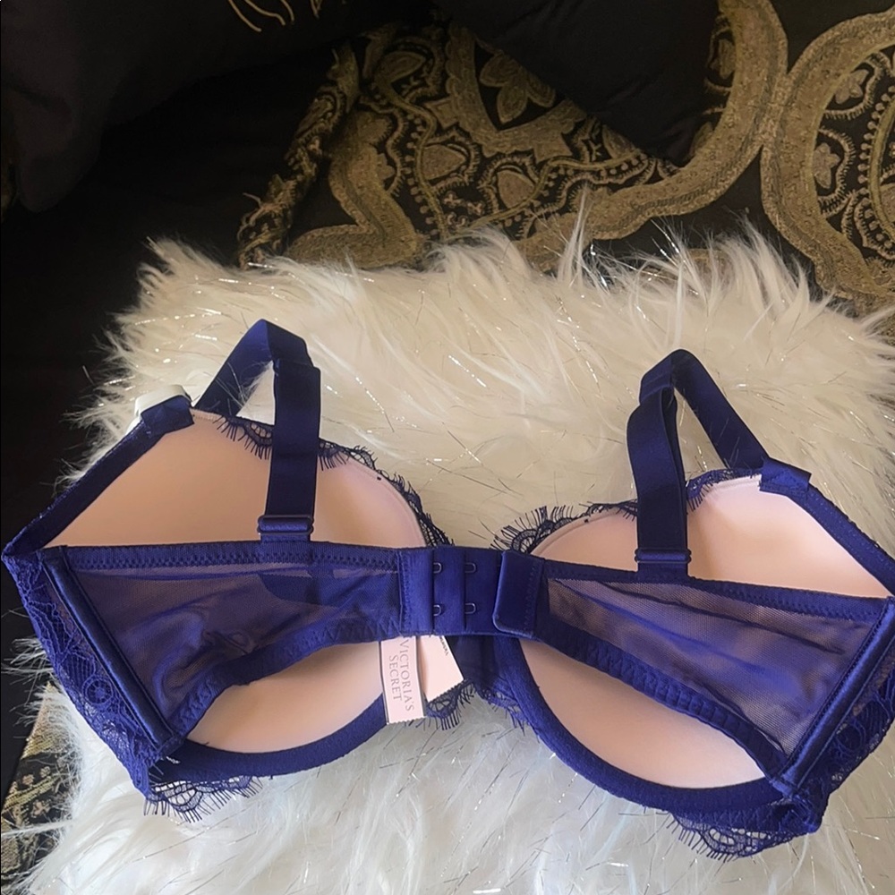 💎Victoria's Secret Deep Blue Lace Rhinestone - Picture 3 of 7